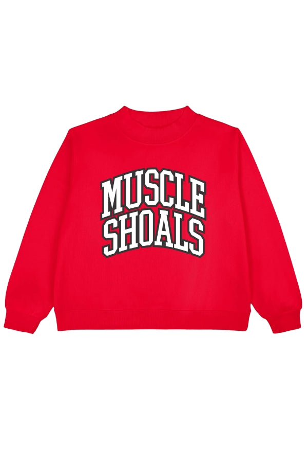 PRE ORDER! Muscle Shoals Red Mock Neck Sweatshirt