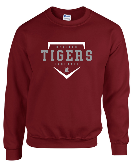 Fleece Crew Sweatshirt Deshler Tigers Baseball