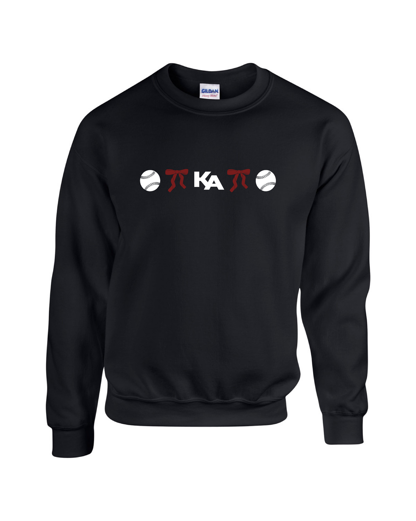 KA Baseball Bows Fleece Crew Sweatshirt