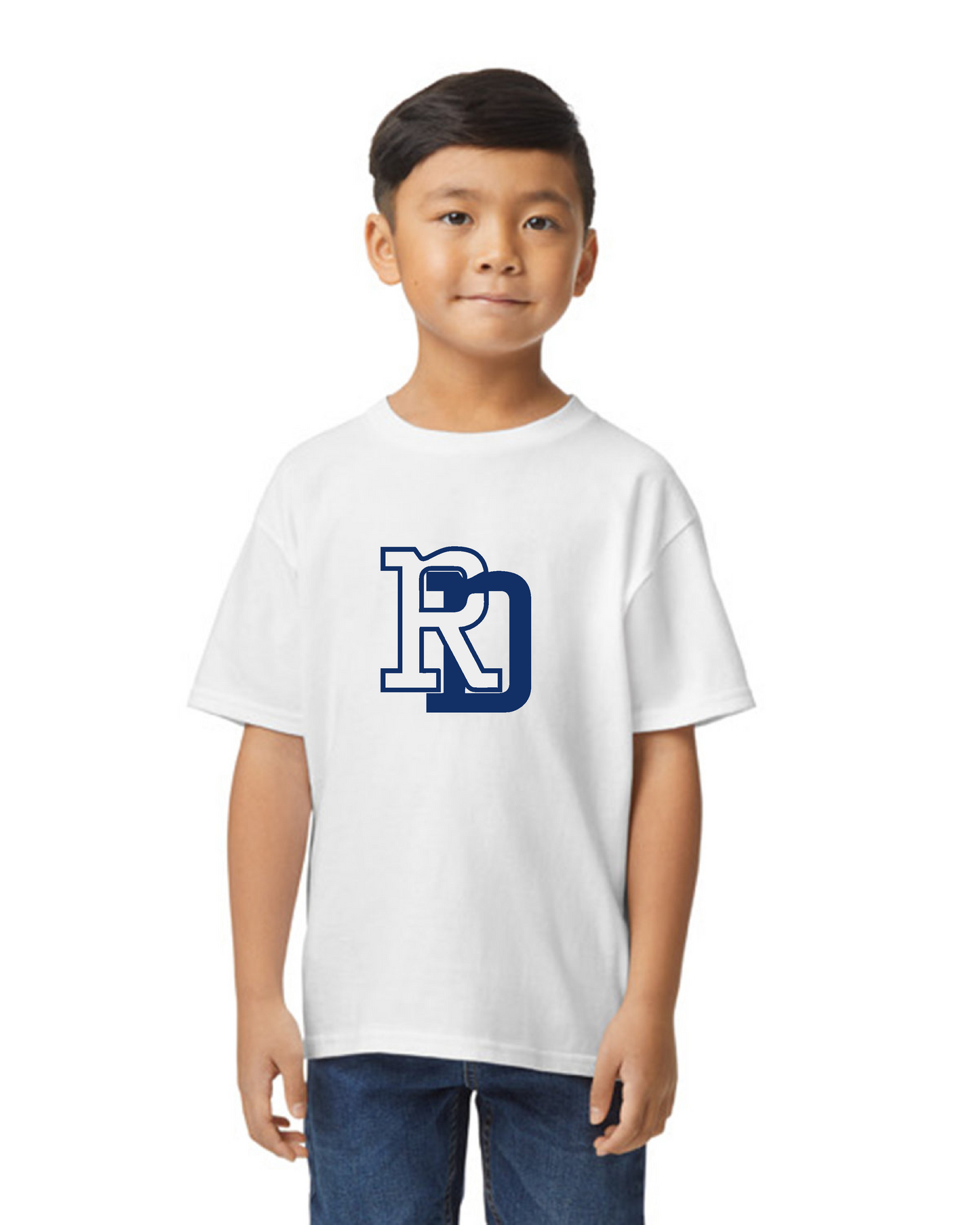 Youth Softstyle T-Shirt with Navy RD Logo