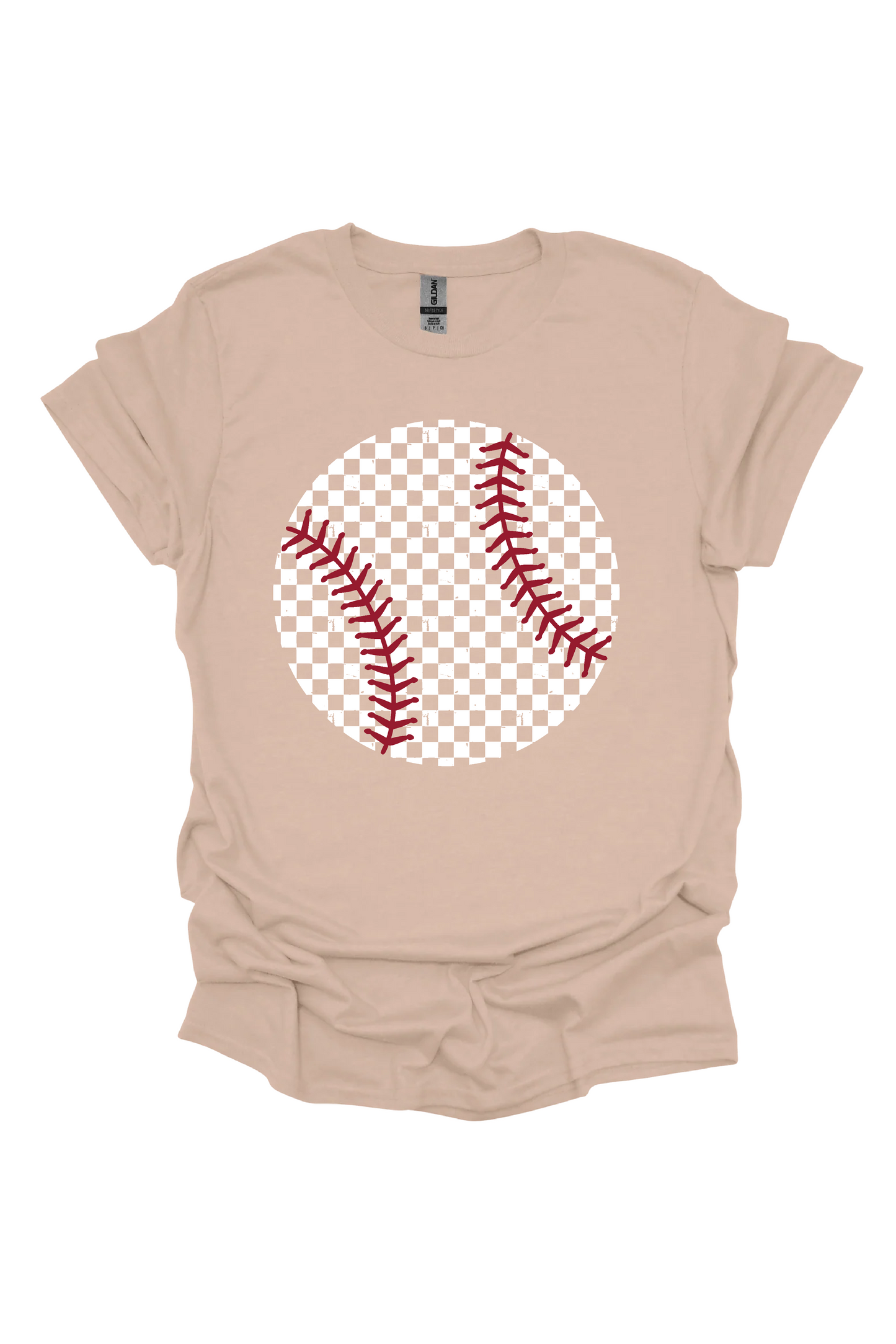 Baseball Checkered Softstyle T-Shirt