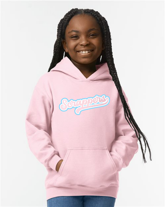 YOUTH Fleece Hooded Sweatshirt Scrappers Retro