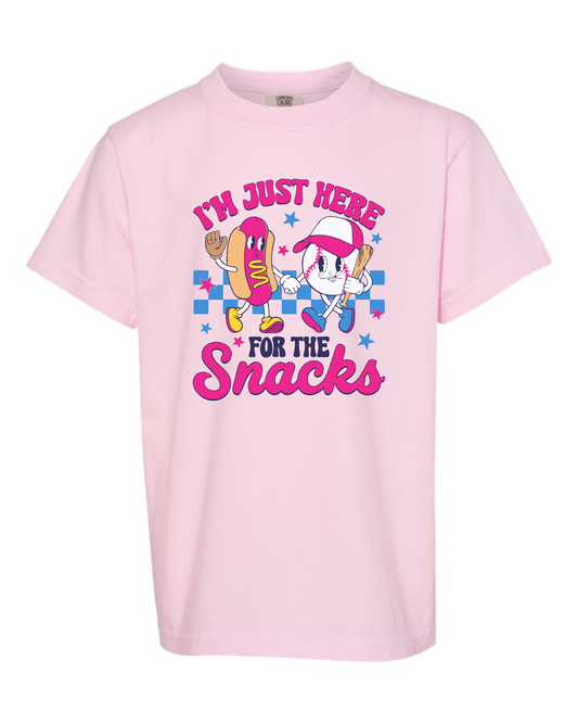 Youth Here For The Snacks Comfort Color Tee