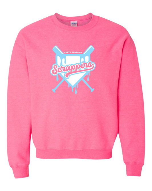 Fleece Crew Sweatshirt Scrappers Baseball Drip
