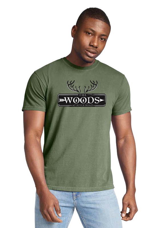 The Woods Comfort Color Tee- Army Green